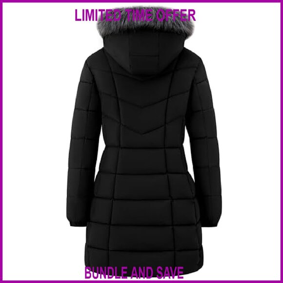 Women's Winter Puffer Jacket Waterproof Windproof Lightweight Plus Size - Picture 4 of 8